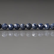 4mm Natural Sapphire Beads Dark Blue Sapphire Faceted 15