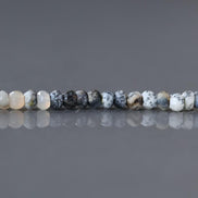 4mm Dendrite Opal Beads – Natural Rondelle Gemstone 6.25