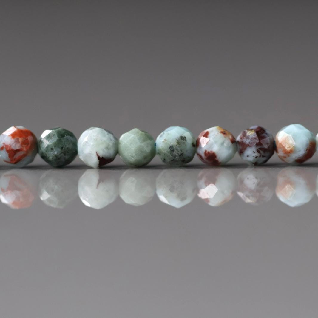 4mm Larimar Faceted Beads 15" 4mm Dominican Larimar Genuine Gemstone Beads for Jewelry Making Beading Craft Gift Beads