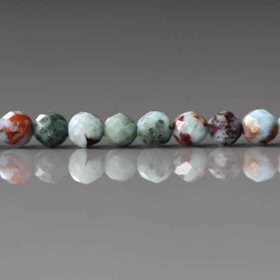 4mm Larimar Faceted Beads 15" 4mm Dominican Larimar Genuine Gemstone Beads for Jewelry Making Beading Craft Gift Beads