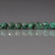 4mm Natural Emerald Beads Faceted 15