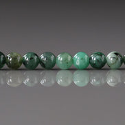 4mm Natural Emerald Beads Smooth 15