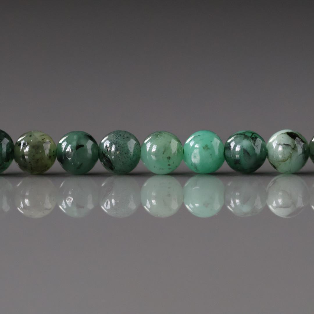 4mm Emerald Beads – Smooth Round Natural Gemstone 15" Strand