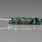 4mm AAA Natural Emerald Beads Cube Faceted 10 PCs Raw Emerald Genuine Gemstone Beads Genuine Emerald for Jewelry Making Beading Craft Gift