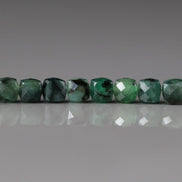 4mm AAA Natural Emerald Beads Cube Faceted 10 PCs Raw Emerald Genuine Gemstone Beads Genuine Emerald for Jewelry Making Beading Craft Gift