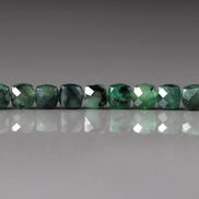 4mm AAA Natural Emerald Beads Cube Faceted 10 PCs Raw Emerald Genuine Gemstone Beads Genuine Emerald for Jewelry Making Beading Craft Gift