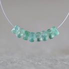 4mm 4.5mm Genuine Colombian Emerald Rondelle Beads Faceted Natural Gemstone for DIY Jewelry Making