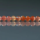 4mm Genuine Salmon Agate Beads - Faceted Round Natural Gemstone 15" Strand