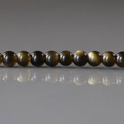 4mm Golden Obsidian Smooth Beads 15