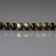 4mm Golden Obsidian Smooth Beads 15