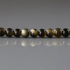 4mm Golden Obsidian Beads - Smooth Round Natural Gemstone 15" Strand