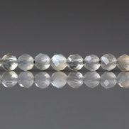 4mm AAA Gray Moonstone Beads Faceted 15