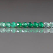 4mm Green Agate Faceted Beads 15