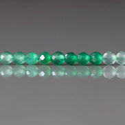 4mm Green Agate Beads ‚Äì Faceted Round Natural Gemstone 15