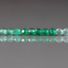 4mm Green Agate Beads ‚Äì Faceted Round Natural Gemstone 15" Strand