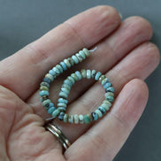 4mm Rare Hemimorphite Rondel Beads Faceted 4” Raw Genuine Gemstone Beads DIY Jewelry Making Supply