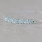 4mm Ice Blue AAA Aquamarine Beads Hand Faceted Rondelle 12 Pcs Natural Gemstone Beads Jewelry Making DIY March Birthstone