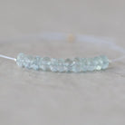4mm Ice Blue AAA Aquamarine Beads Hand Faceted Rondelle 12 Pcs Natural Gemstone Beads Jewelry Making DIY March Birthstone