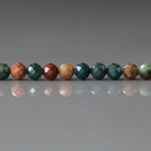 4mm Indian Agate Beads - Faceted Round Natural Gemstone 15" Strand