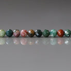 4mm Indian Agate Beads - Faceted Round Natural Gemstone 15" Strand