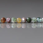 4mm Indian Agate Beads - Faceted Round Natural Gemstone 15" Strand