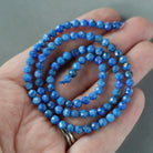 4mm Lapis Lazuli Beads – Faceted Round Natural Gemstone 15" Strand