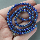 4mm Lapis Lazuli Beads – Smooth Round Natural Gemstone 15" Strand