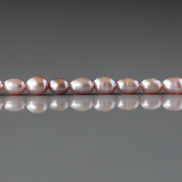 4mm Lavender Freshwater Pearl Beads - Rice Natural Gemstone 15