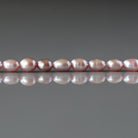 4mm Lavender Freshwater Pearl Beads - Rice Natural Gemstone 15" Strand
