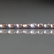 4mm AAAA Freshwater Pearl Beads Rice Shape Pearls Lavender Gray Pearls Baroque 15