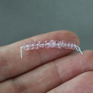 4mm Light Pink Sapphire Beads Rondelle 12 PCs Faceted Genuine Gemstone Beads Jewelry Making Beading Craft Gift September Birthstone