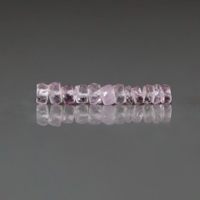 4mm Light Pink Sapphire Beads Rondelle 12 PCs Faceted Genuine Gemstone Beads Jewelry Making Beading Craft Gift September Birthstone