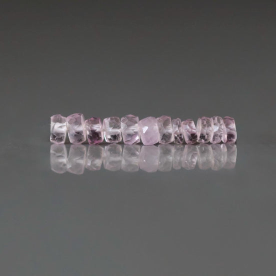4mm Light Pink Sapphire Beads Rondelle 12 PCs Faceted Genuine Gemstone Beads Jewelry Making Beading Craft Gift September Birthstone