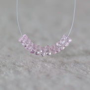 4mm Light Pink Sapphire Beads Rondelle Faceted 1” Natural Gemstone for DIY Jewelry Making Supplies