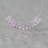 4mm Light Pink Sapphire Beads Rondelle Faceted 1” Natural Gemstone for DIY Jewelry Making Supplies
