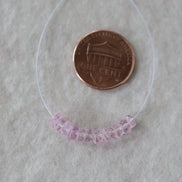 4mm Light Pink Sapphire Beads Rondelle Faceted 1” Natural Gemstone for DIY Jewelry Making Supplies