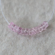 4mm Light Pink Sapphire Beads Rondelle Faceted 1” Natural Gemstone for DIY Jewelry Making Supplies