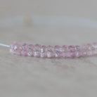 4mm Light Pink Sapphire Beads Rondelle Faceted 1” Natural Gemstone for DIY Jewelry Making Supplies
