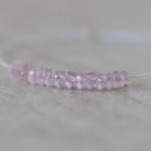 4mm Light Pink Sapphire Beads Rondelle Faceted 1” Natural Gemstone for DIY Jewelry Making Supplies