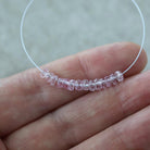 4mm Light Pink Sapphire Beads Rondelle Faceted 1” Natural Gemstone for DIY Jewelry Making Supplies
