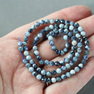 4mm Light Sapphire Beads – Faceted Round Natural Gemstone 15" Strand