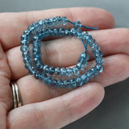 4mm London Blue Topaz Rondelle Beads – Faceted Rondelle Natural Gemstone 6