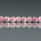 4mm Madagascar Rose Quartz Beads ‚Äì Faceted Round Natural Gemstone 15" Strand