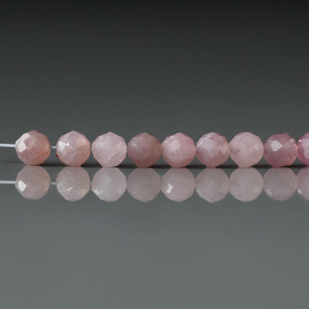 4mm AAA Madagascar Rose Quartz Gemmy Faceted Beads 14 Pcs Genuine Gemstone for Jewelry Making Beading Craft Gift Beads
