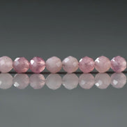 4mm AAA Madagascar Rose Quartz Gemmy Faceted Beads 14 Pcs Genuine Gemstone for Jewelry Making Beading Craft Gift Beads