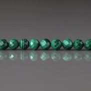 4mm Malachite Faceted Beads 15