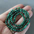 4mm Malachite Beads ‚Äì Faceted Round Natural Gemstone 15" Strand