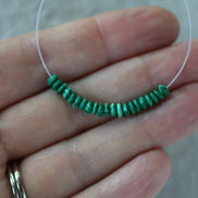 4mm Malachite Beads Smooth Rondelle German Cut Natural Gemstone Beads for Jewelry Making Supplies