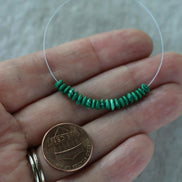 4mm Malachite Beads Smooth Rondelle German Cut Natural Gemstone Beads for Jewelry Making Supplies