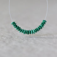 4mm Malachite Beads Smooth Rondelle German Cut Natural Gemstone Beads for Jewelry Making Supplies